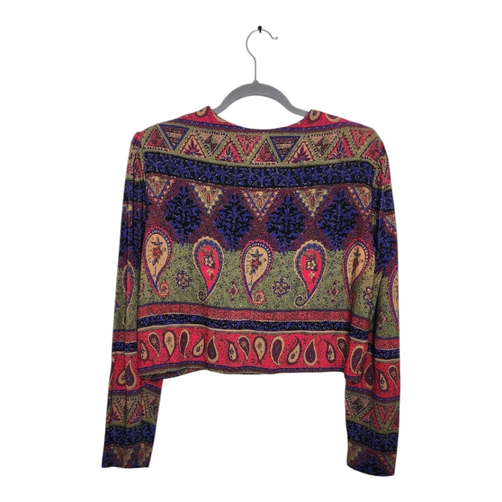 70's Puff Bishop Sleeve CottageCore Sweater Top Size 12 - Picture 3 of 7